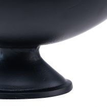 Prodotto Ciotola ovale base in metallo nero aspetto pressofuso 30x16x14,5 cm