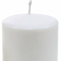 Candela a colonna PURE 130/70 candela in cera naturale con decoro a candela in cera di colza