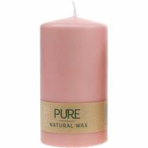 Prodotto Candela a colonna PURE 130/70 candela decorativa rosa cera naturale sostenibile