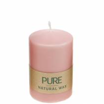 Prodotto Candela a colonna PURE 90/60 candela decorativa rosa decorazione candela in cera naturale sostenibile