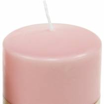 Candela pilastro PURA 90/70 candela di cera naturale rosa decorazione candela sostenibile