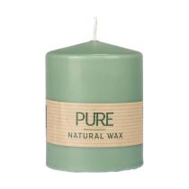 Candela a colonna PURE candele Wenzel verde smeraldo 90/70 mm
