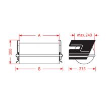 Prodotto Dispenser sottotavolo in carta stagnola ZAC 75cm