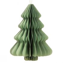 Prodotto Albero di Natale in carta menta argento glitter H20cm 5 pz