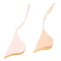 Prodotto Decorazioni natalizie in carta, rosa albicocca vintage, Ø8cm, set da 4