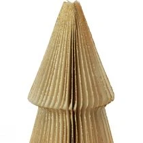 Prodotto Albero di Natale in Carta Piccolo Crema Oro H30cm