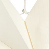 Prodotto Stella di Natale bianca di carta per illuminazione 60 cm 2 pezzi
