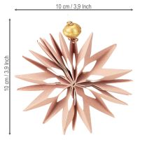 Prodotto Stelle di carta, rosa bordeaux, da appendere, Ø10cm, 4 pezzi