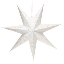 Prodotto Stelle di carta per luci di Natale, bianche, 45 cm, 3 pezzi