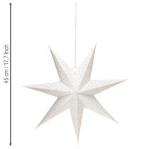 Prodotto Stelle di carta per luci di Natale, bianche, 45 cm, 3 pezzi