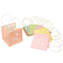Prodotto Sacchetto regalo con stampa "Un sacchetto di felicità" per deliziose idee regalo, 12 cm, 12 pezzi