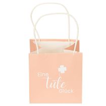 Prodotto Sacchetto regalo con stampa "Un sacchetto di felicità" per deliziose idee regalo, 12 cm, 12 pezzi