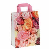 Sacchetto di carta rosa 22 cm x 10 cm x 28 cm 25 pezzi