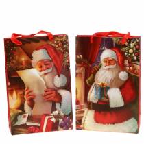 Sacchetti regalo Motivo natalizio Babbo Natale rosso 20 cm × 30 cm × 8 cm set di 2 pezzi