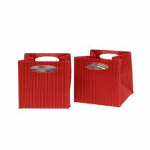 Prodotto Vaso da fiori in sacchetto di carta rosso 10,5 cm 12 pz