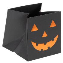 Prodotto Fioriera a forma di zucca in carta, decorazione di Halloween, 10 cm, 6 pezzi