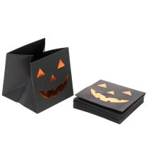 Prodotto Fioriera a forma di zucca in carta, decorazione di Halloween, 10 cm, 6 pezzi