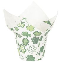 Prodotto Vaso di carta con motivo a trifoglio, decorazione di Capodanno, 12 cm, 12 pezzi