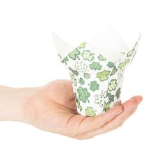 Prodotto Vaso di carta con motivo a trifoglio, decorazione di Capodanno, 12 cm, 12 pezzi