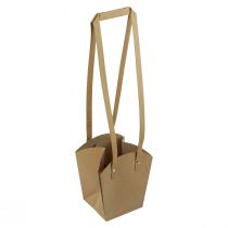 Prodotto Sacchetti di carta manico per fioriera in carta naturale 9,5×9,5×15 cm 10 pz