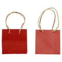 Prodotto Sacchetti di carta rossi con manico sacchetti regalo 10,5×10,5 cm 8 pezzi