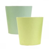 Prodotto Portacarte, cachepot, fioriera blu/verde Ø11cm H10cm 4pz