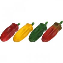 Prodotto Decorazione vetrina Paprika, decorazione vegetale, colori assortiti, H14cm, 4 pezzi