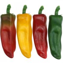 Prodotto Decorazione vetrina Paprika, decorazione vegetale, colori assortiti, H14cm, 4 pezzi