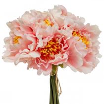 Paeonia peonia fiore artificiale Peonie rosa Ø6cm 28cm 7 pezzi
