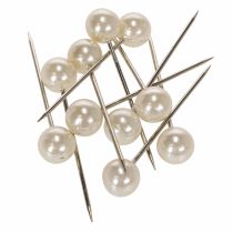 Prodotto Spille con testa perlata champagne Ø15mm 75mm