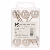 Prodotto Spilli con testa di perle champagne Ø20mm 90mm
