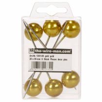 Prodotto Spilli con testa di perle oro Ø20mm 90mm