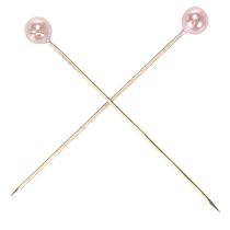 Prodotto Aghi con testa di perla rosa Ø4mm 4cm 150 pezzi