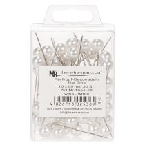 Prodotto Spilli Testa Perla Bianco Ø10mm 60mm