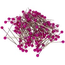 Prodotto Spilli da fiorista con testa di perla, rosa, Ø4mm, 40mm, 150 pezzi