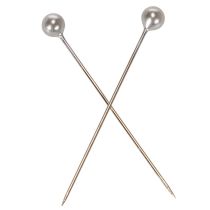 Prodotto Spilli per fioristi e decorazioni con testa in madreperla, argento, Ø4mm, 40mm, 150 pezzi