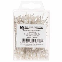 Prodotto Spilli con testa di perla Ø6mm 65mm Bianchi