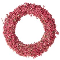 Prodotto Corona di pepe rosa, corona di bacche di pepe rosa essiccate Ø30cm