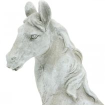 Testa di cavallo busto deco figura cavallo ceramica bianco, grigio H31cm