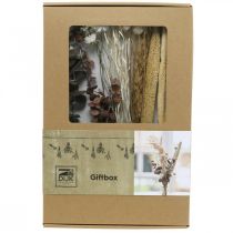 Prodotto Bouquet decorativo di fiori secchi, mix di fiori selvatici rosa fai da te, decorazione creativa per la tavola, altezza 30-35 cm