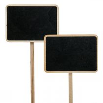Tappi per piante segni plug-in in legno mini lavagna 8,5 × 6 cm 6 pezzi