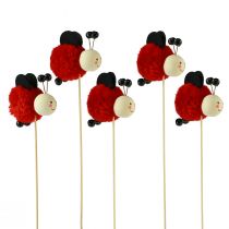 Prodotto Decorazione per piante Coccinella Fiore Spina 27,5 cm 9 pezzi