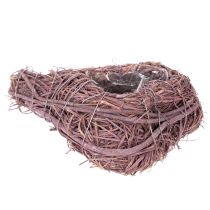 Prodotto Ciotola a forma di cuore con rami e inserto in lamina per composizioni floreali, 14 cm, 2 pezzi