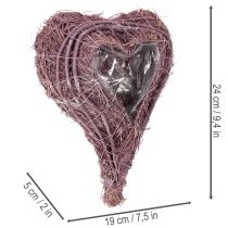 Prodotto Pianta a forma di cuore con decorazione in lamina, 24 cm.