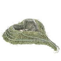 Prodotto Ciotola a forma di cuore in erba naturale con foglio per la semina, 38 cm