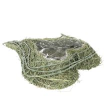 Prodotto Ciotola a forma di cuore in erba naturale con foglio per la semina, 38 cm