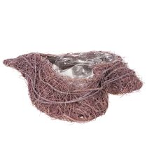 Prodotto Ciotola a forma di cuore realizzata con ramoscelli e inserto in lamina, 37 cm