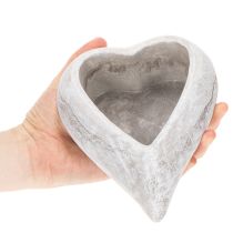 Prodotto Ciotola decorativa a forma di cuore, grigia; piccolo vaso a forma di cuore, 19 cm