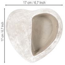 Prodotto Vaso a forma di cuore, in pietra fusa, vaso decorativo, 17 cm