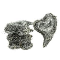 Prodotto Vaso decorativo a forma di cuore, bianco, idea creativa per piantare in casa e come regalo, pellicola di plastica, set da 4, 15 cm x 23 cm x 5 cm